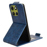 EIDERWOOD Motorola Moto G86 Power Vertikal Kunstskinn Flip Deksel m. Kortholder & Ståfunksjon - Blå