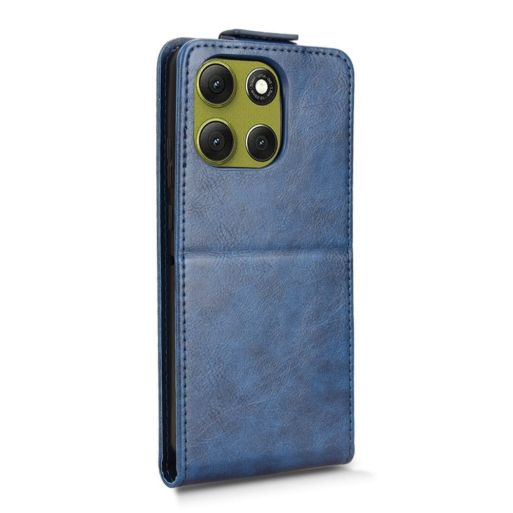 EIDERWOOD Motorola Moto G86 Power Vertikal Kunstskinn Flip Deksel m. Kortholder & Ståfunksjon - Blå