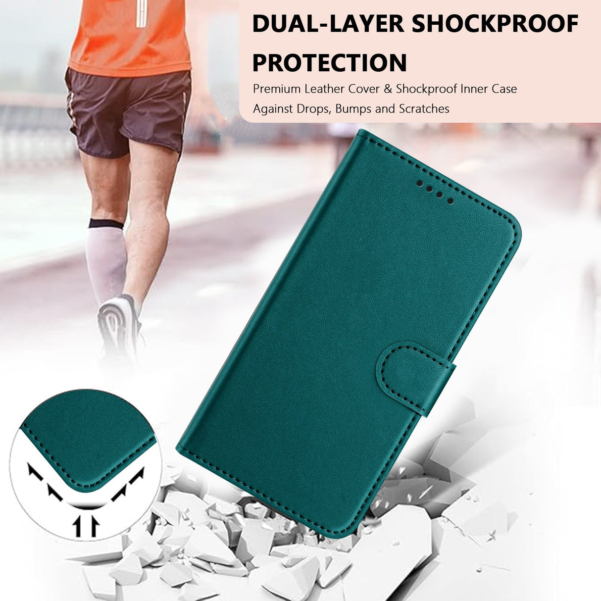 Nothing CMF Phone 2 Pro EIDERWOOD Kunstlær Flip Deksel m. Kortholder - Grønn