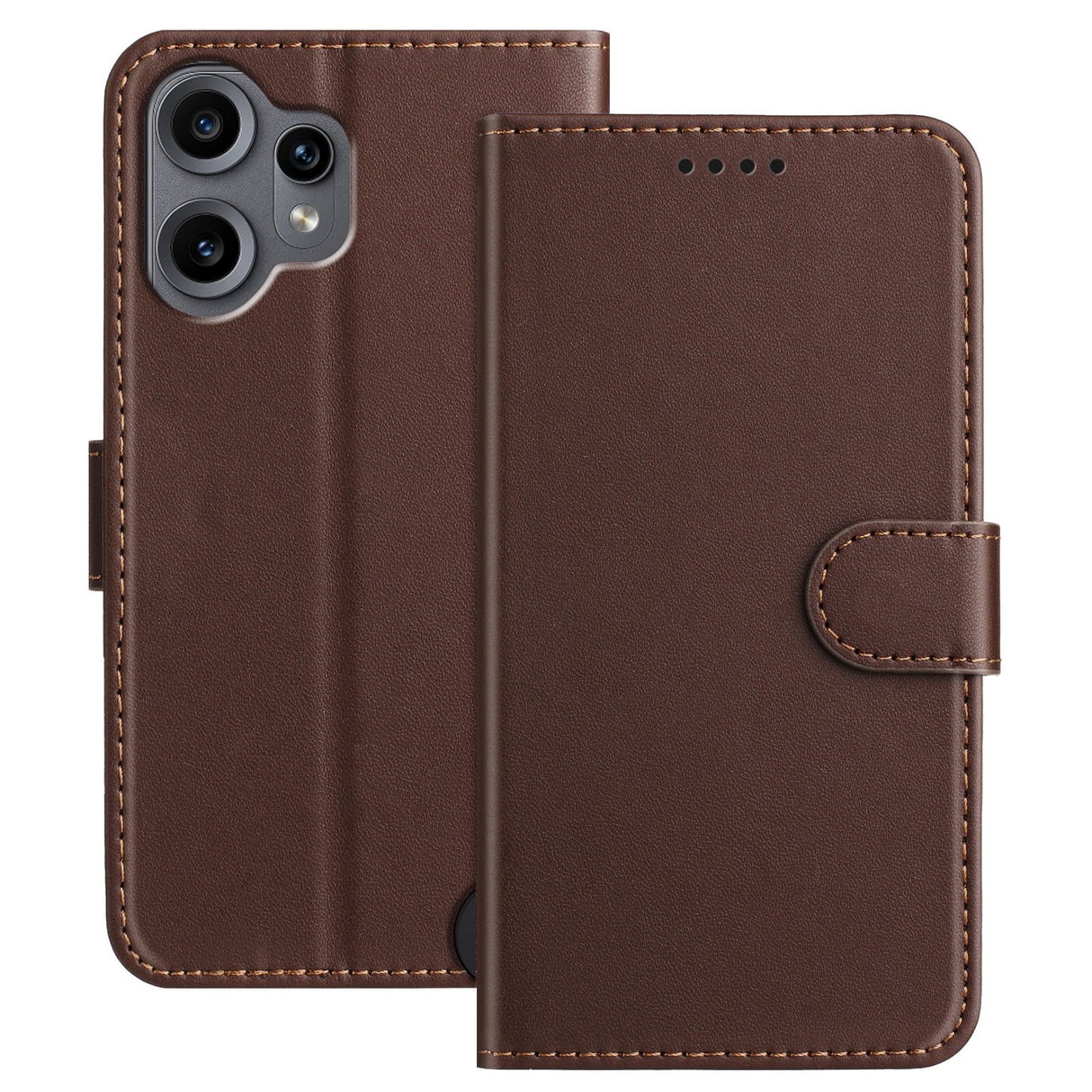 Nothing CMF Phone 2 Pro EIDERWOOD Kunstlær Flip Deksel m. Kortholder - Brun