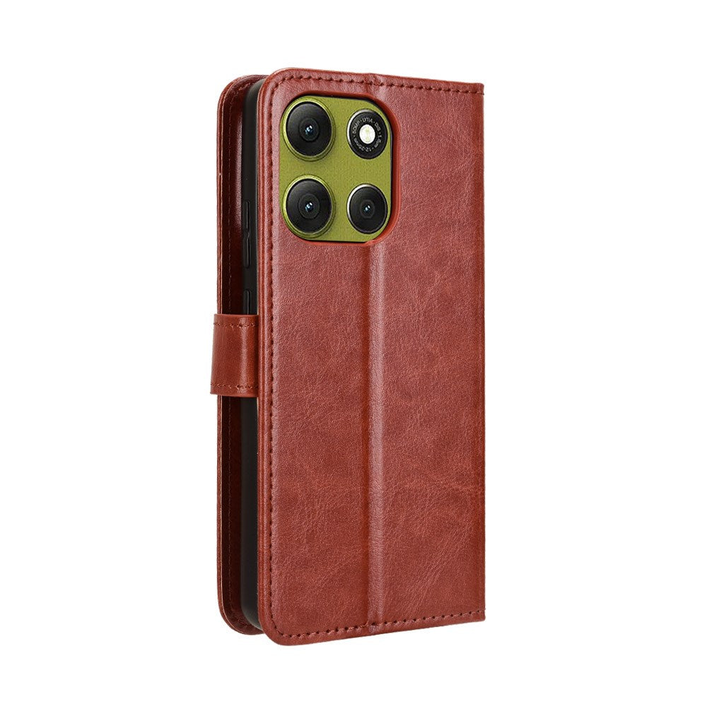 EIDERWOOD Motorola Moto G86 Power Kunstskinn Flip Deksel med Kortholder & Ståfunksjon - Brun