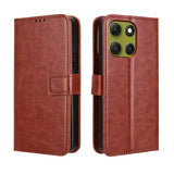 EIDERWOOD Motorola Moto G86 Power Kunstskinn Flip Deksel med Kortholder & Ståfunksjon - Brun