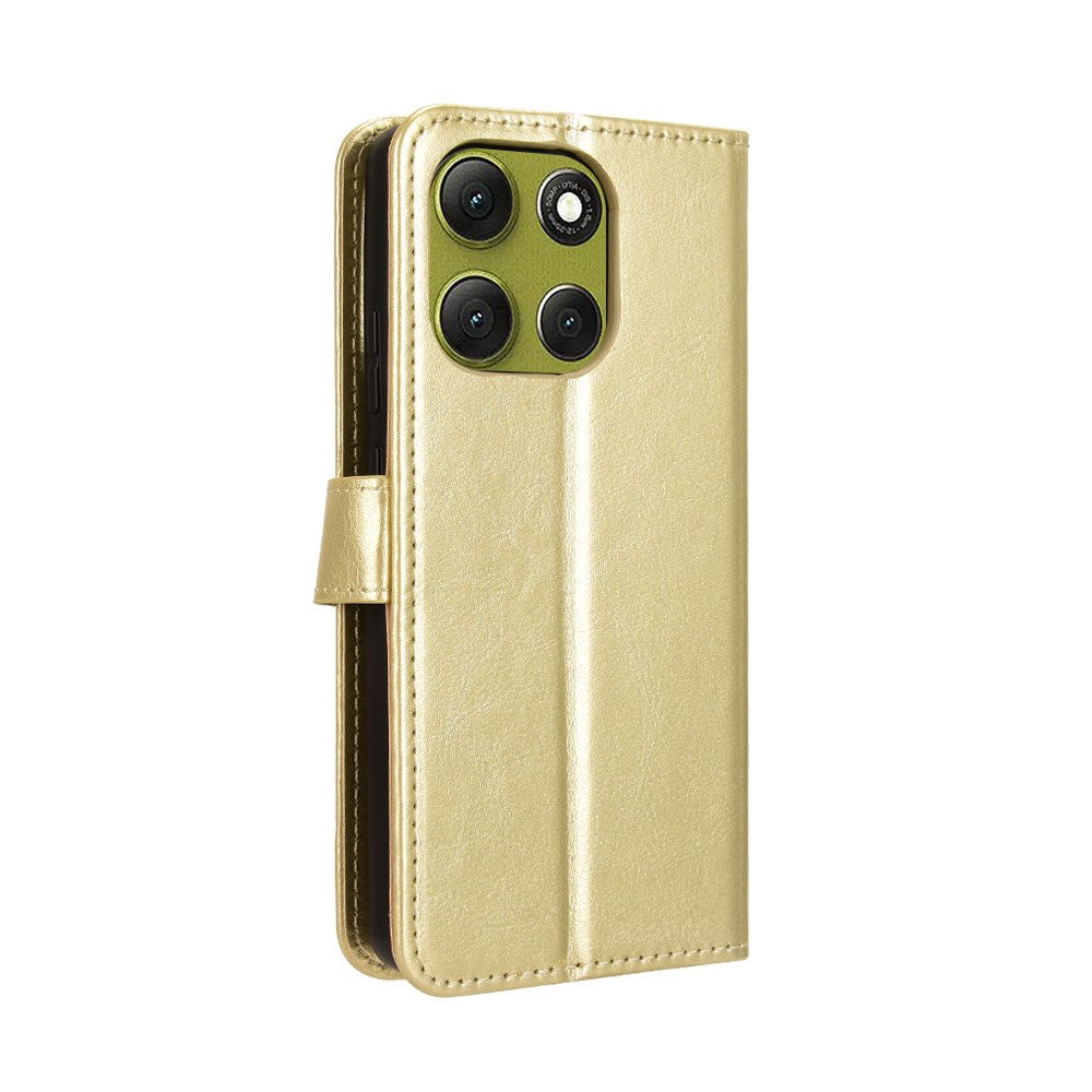 EIDERWOOD Motorola Moto G86 Power Kunstskinn Flip Deksel med Kortholder & Ståfunksjon - Gull