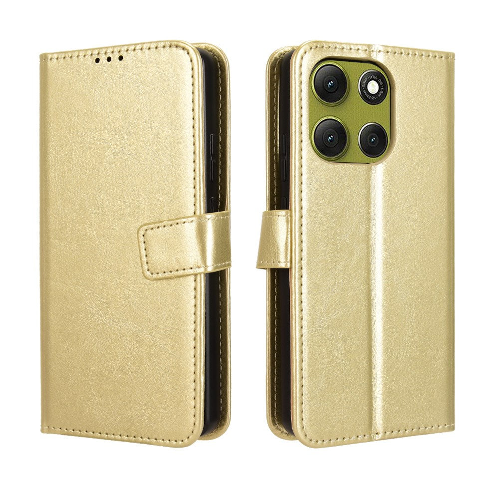 EIDERWOOD Motorola Moto G86 Power Kunstskinn Flip Deksel med Kortholder & Ståfunksjon - Gull
