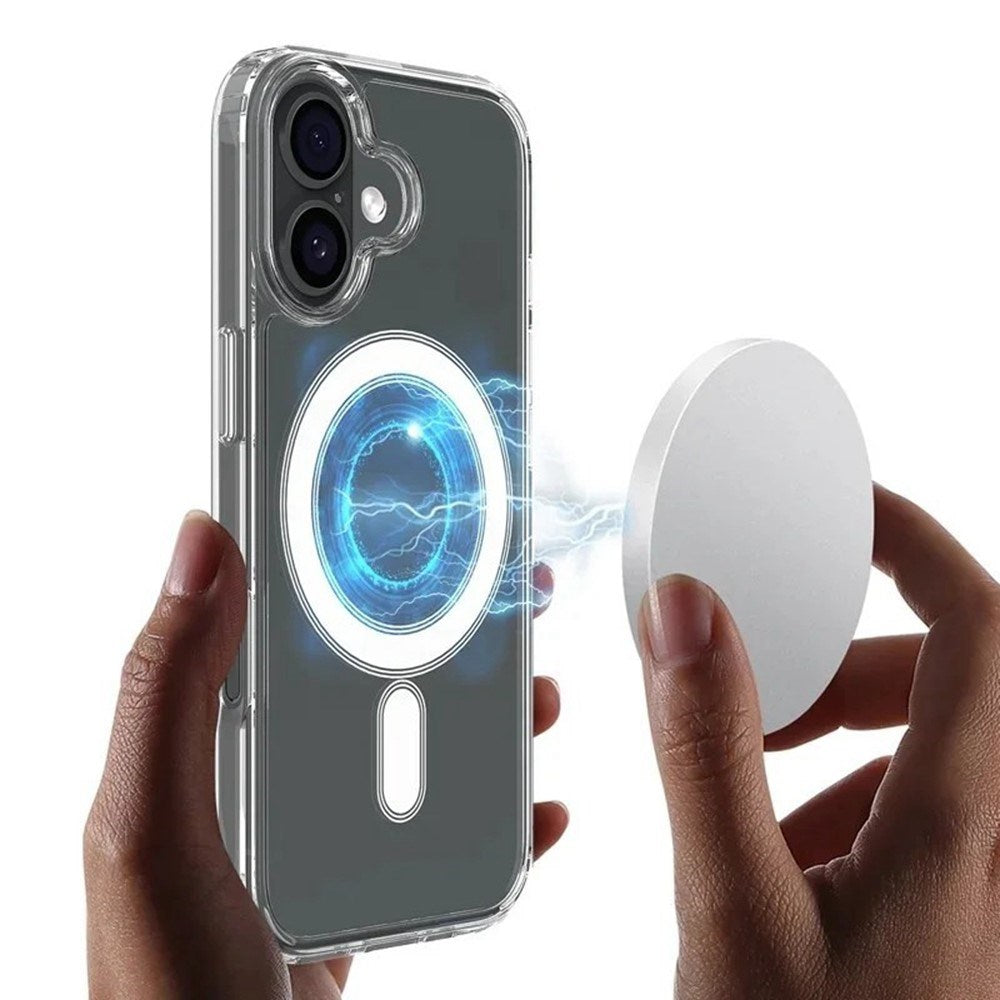 iPhone 17 Hybrid Deksel inkl. 2 x Skjermbeskyttere - MagSafe Kompatibel - Gjennomsiktig / Hvit