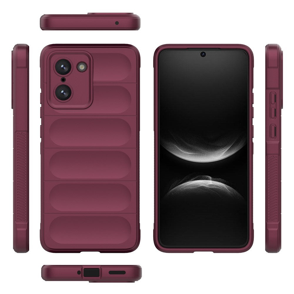 EIDERWOOD OnePlus Nord CE5 Fleksibelt Plast Deksel - Mørkrød
