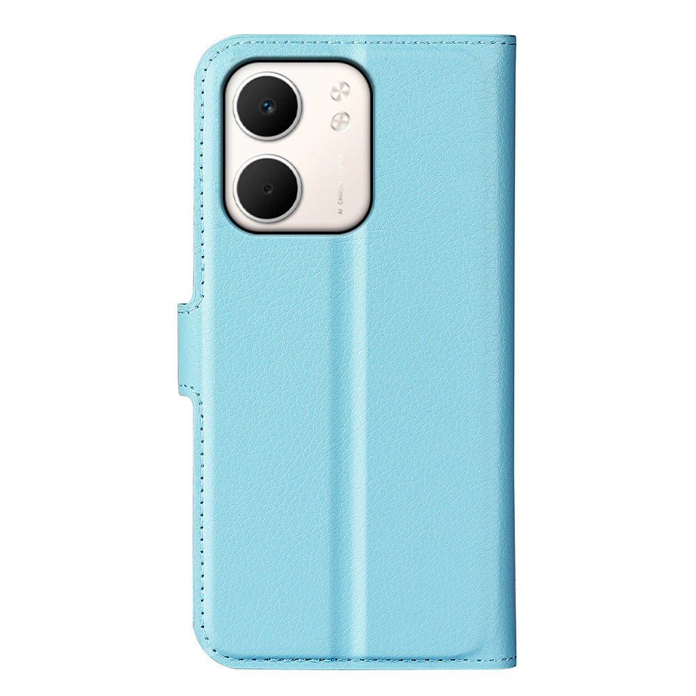 OPPO A5x (5G) / OPPO A5x (4G) EIDERWOOD Kunstskinn Flip Deksel med Kortholder & Ståfunksjon - Blå