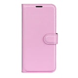OPPO A5x (5G) / OPPO A5x (4G) EIDERWOOD Kunstskinn Flip Deksel med Kortholder & Ståfunksjon - Rosa