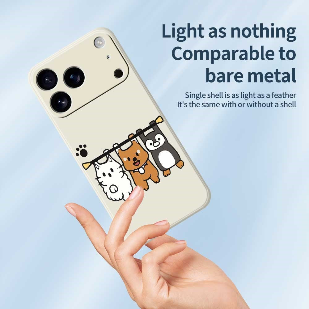 iPhone 17 Pro Fleksibelt Plast Deksel m. Dyremotiv - Lilla