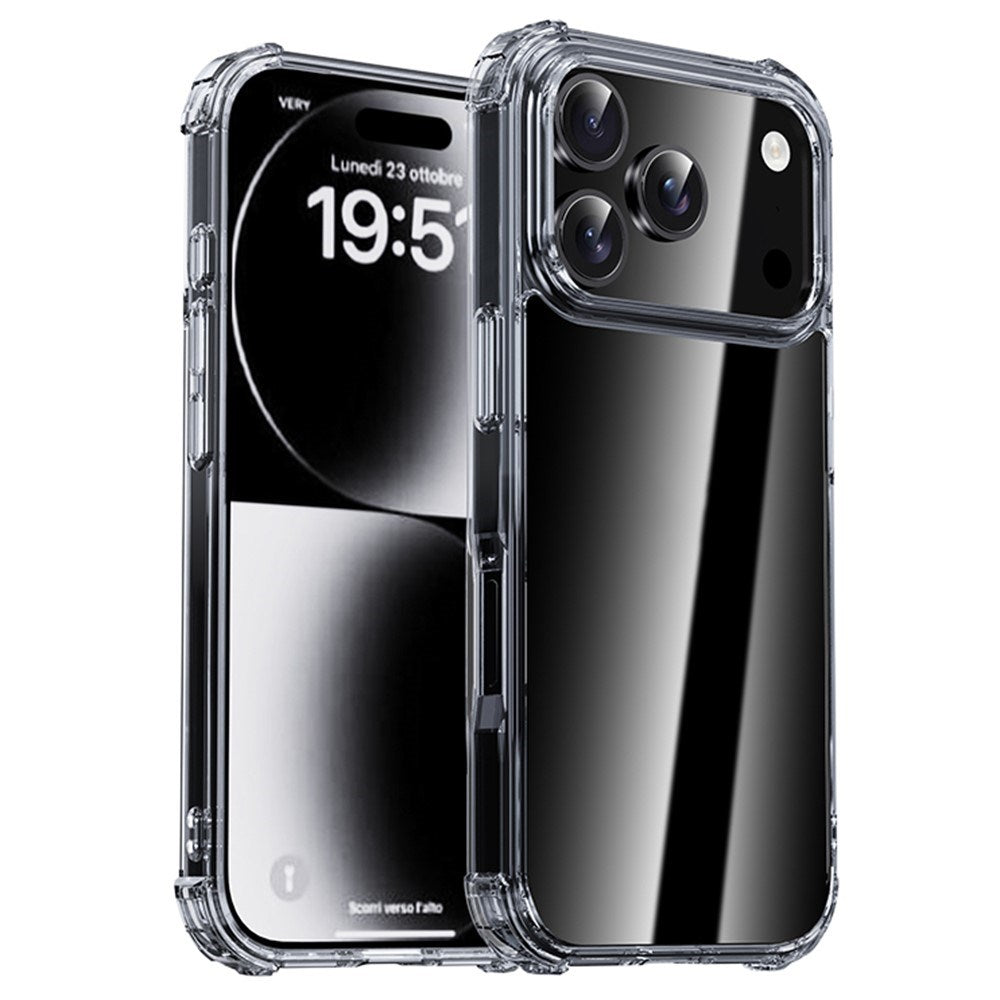 IPAKY iPhone 17 Pro Hybrid Deksel med Forsterkede Hjørner - Gjennomsiktig