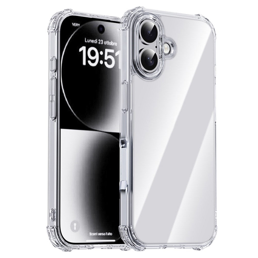 IPAKY iPhone 17 Hybrid Deksel med Forsterkede Hjørner - Gjennomsiktig