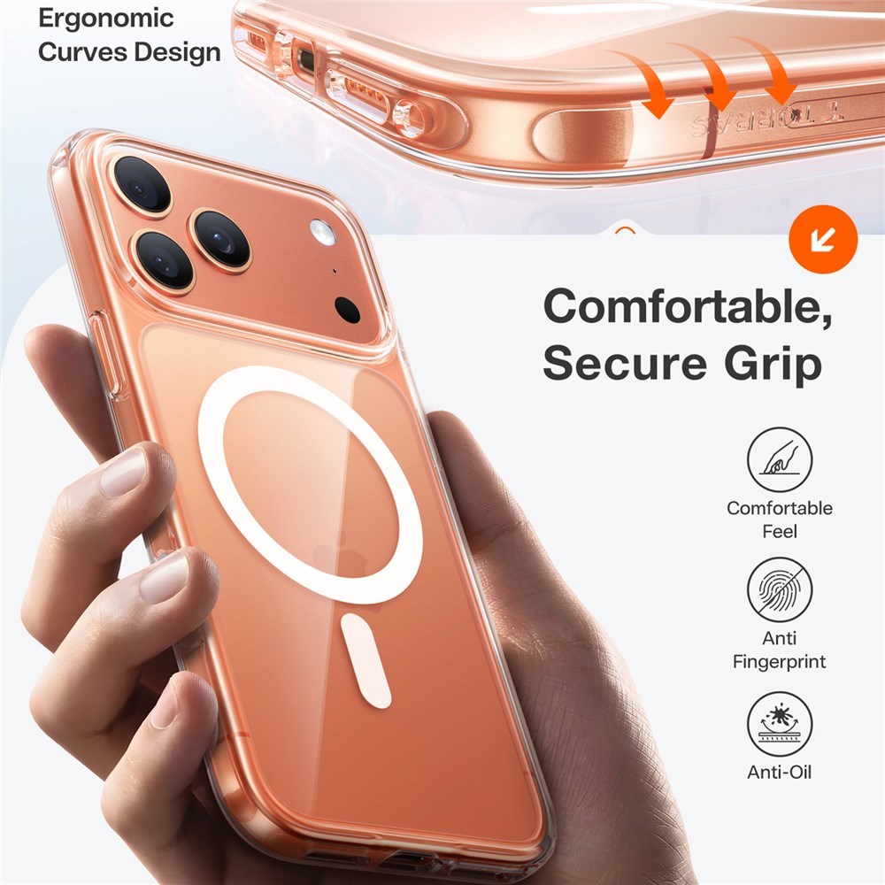 TORRAS iPhone 17 Pro Guardian Magnetic Hybrid Deksel - MagSafe Kompatibel - Blå
