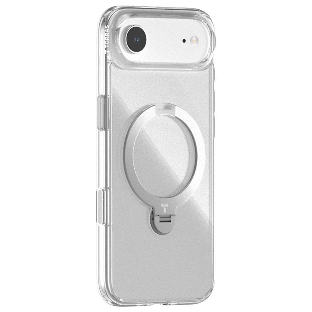 TORRAS iPhone Air Ostand Spin Hybrid Deksel m. Roterende Kickstand - MagSafe Kompatibel - Gjennomsiktig