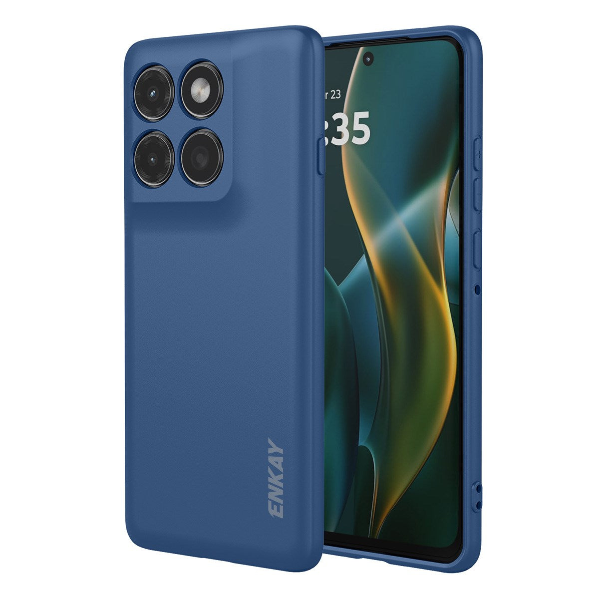 ENKAY Motorola Edge 60 Pro Silikon Deksel - Mørk Blå