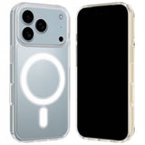 iPhone 17 Pro Max Hybrid Deksel inkl. 2 x Skjermbeskyttere - MagSafe Kompatibel - Gjennomsiktig / Hvit