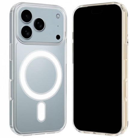 iPhone 17 Pro Max Hybrid Deksel inkl. 2 x Skjermbeskyttere - MagSafe Kompatibel - Gjennomsiktig / Hvit