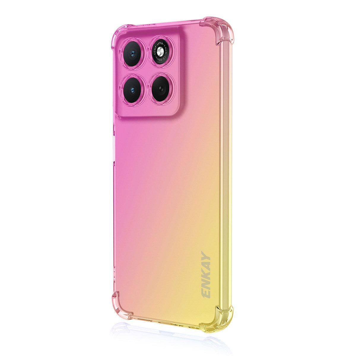 ENKAY Motorola Moto G86 Power Fleksibelt Plast Deksel m. Støtdempende Hjørner - Rosa / Gull