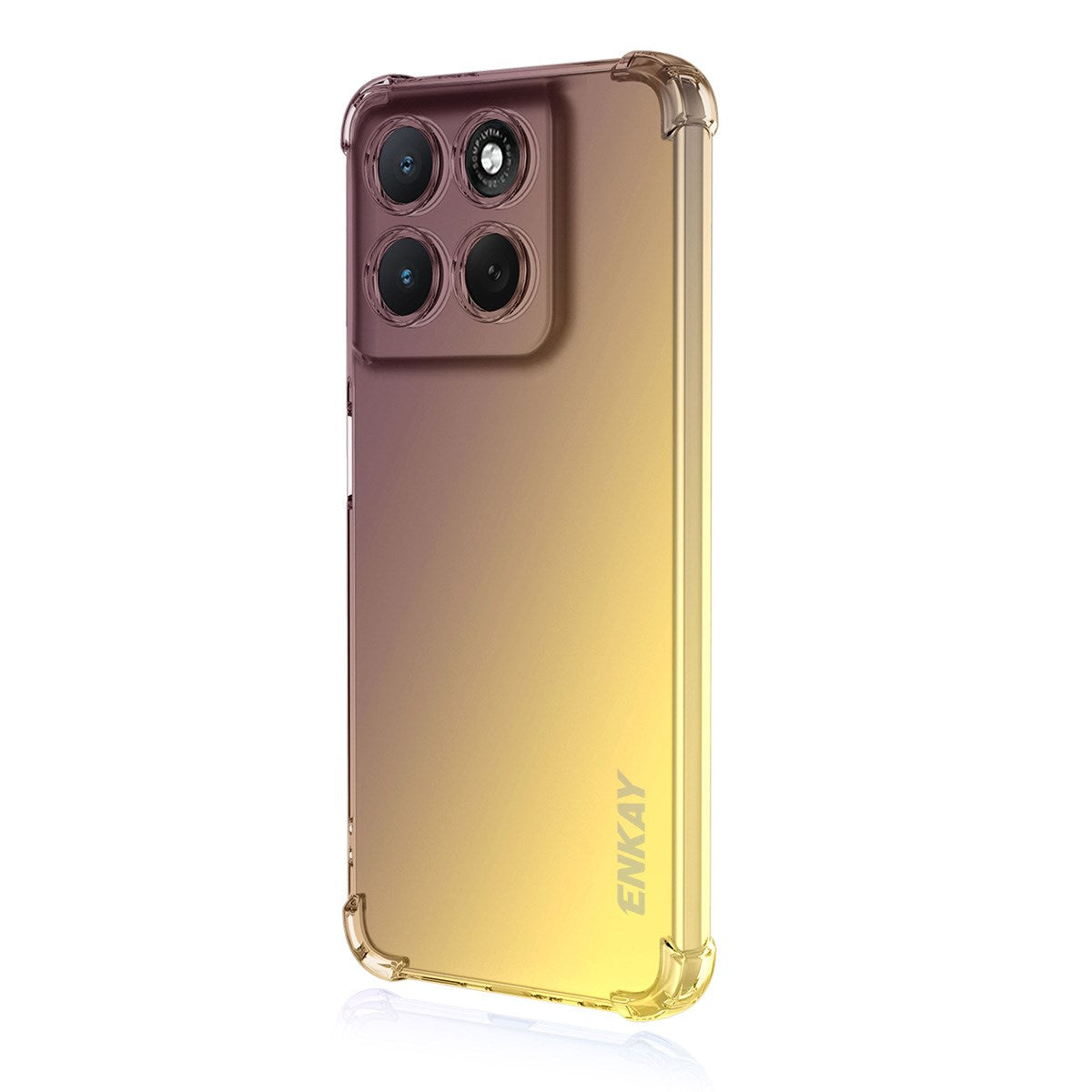 ENKAY Motorola Moto G86 Power Fleksibelt Plast Deksel m. Støtdempende Hjørner - Lilla / Gull