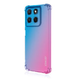 ENKAY Motorola Moto G86 Power Fleksibelt Plast Deksel m. Støtdempende Hjørner - Blå / Rosa