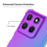 ENKAY Motorola Moto G86 Power Fleksibelt Plast Deksel m. Støtdempende Hjørner - Blå / Rosa