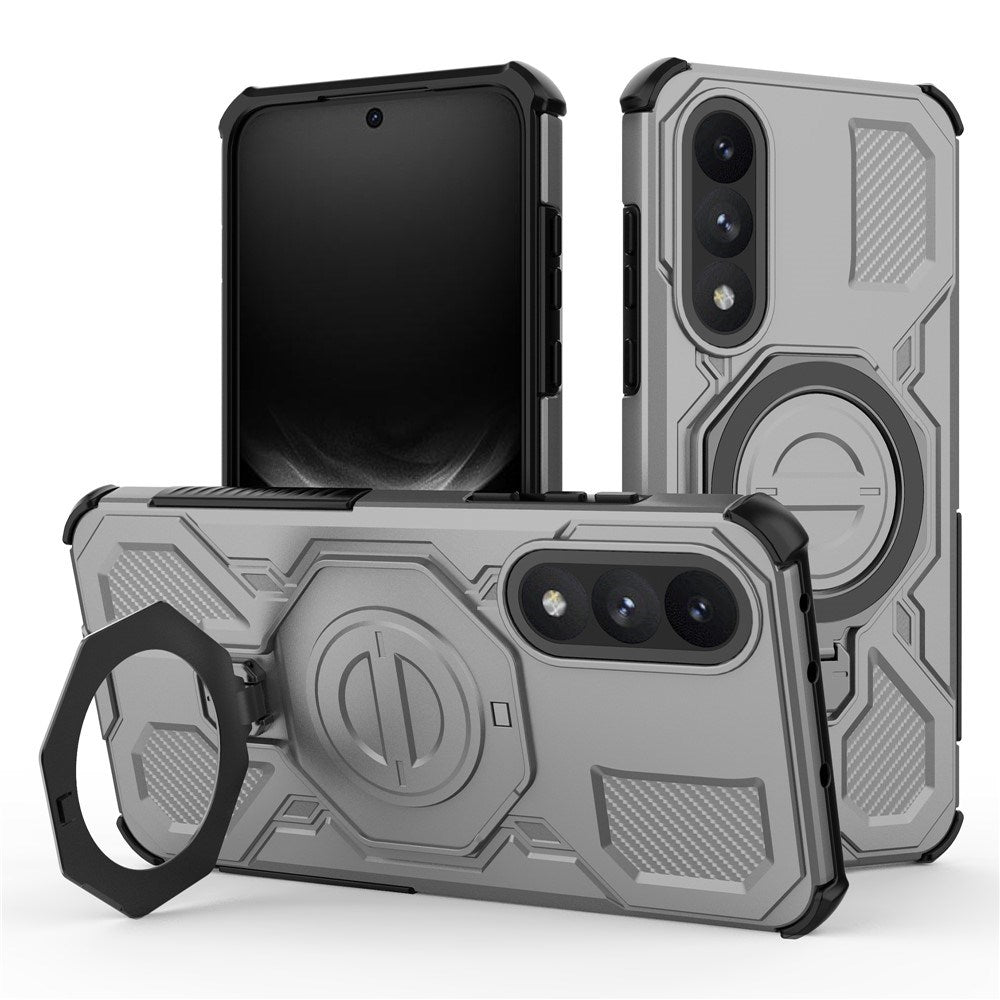 EIDERWOOD OnePlus Nord 5 Hybrid Håndverker Deksel m. Kickstand - MagSafe Kompatibel - Grå