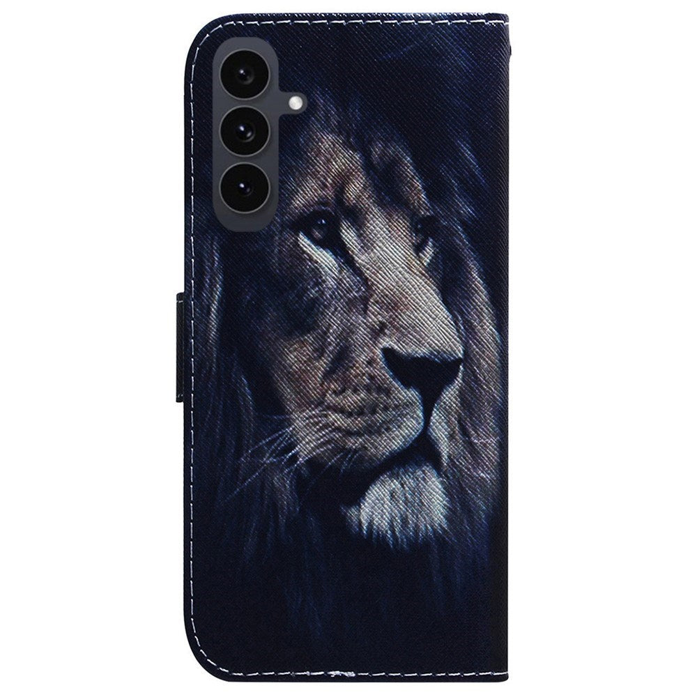 EIDERWOOD Samsung Galaxy S25 FE Kunstskinn Flip Deksel m. Motiv - Løve