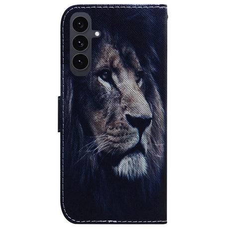EIDERWOOD Samsung Galaxy S25 FE Kunstskinn Flip Deksel m. Motiv - Løve