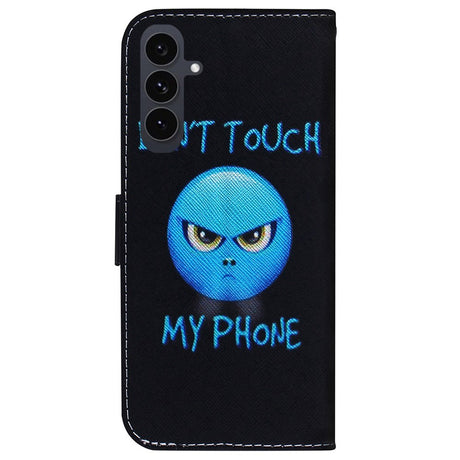 EIDERWOOD Samsung Galaxy S25 FE Kunstskinn Flip Deksel m. Motiv - Don't Touch My Phone