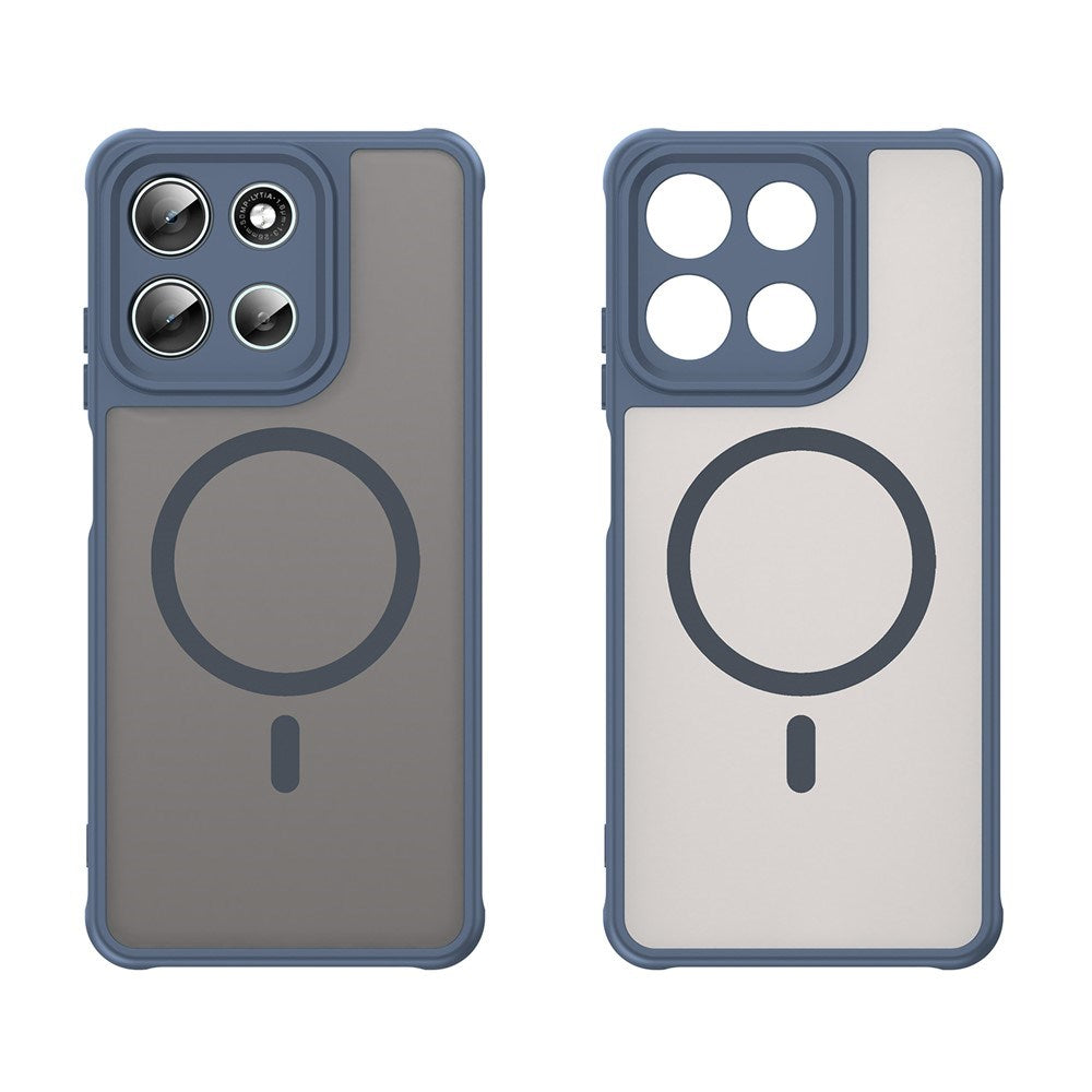 EIDERWOOD Motorola Moto G56 Hybrid Plast Deksel - MagSafe Kompatibel - Blå