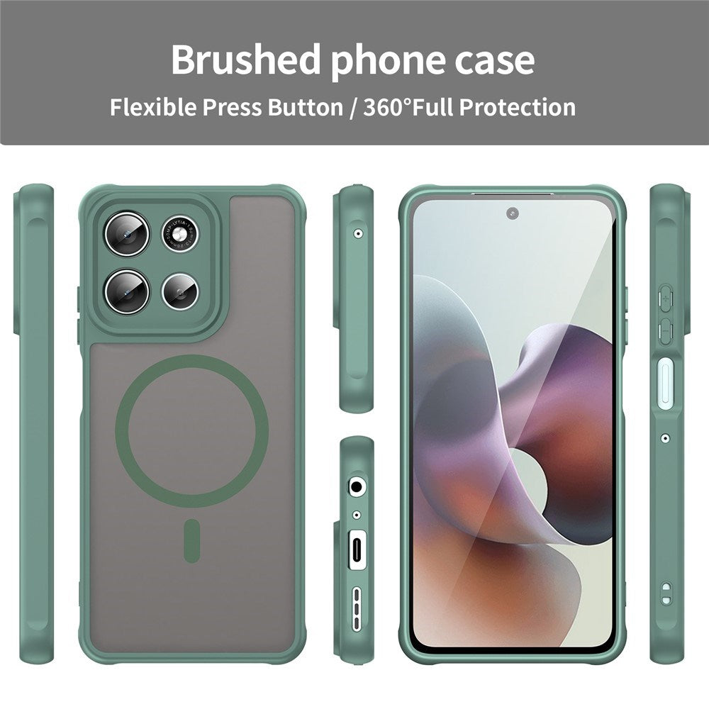 EIDERWOOD Motorola Moto G56 Hybrid Plast Deksel - MagSafe Kompatibel - Grønn