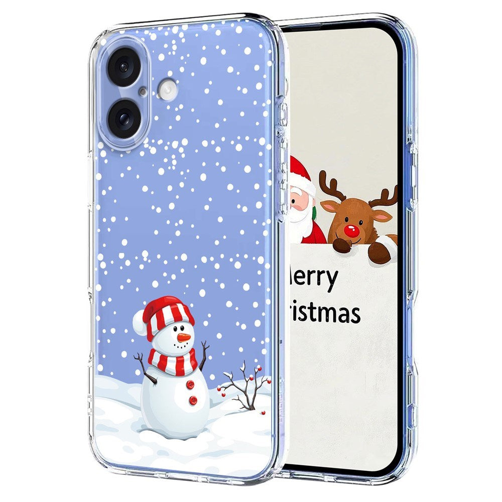 EIDERWOOD iPhone 17 Fleksibelt Plast Juledeksel med Motiv - Gjennomsiktig / Snømann