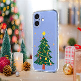 EIDERWOOD iPhone 17 Fleksibelt Plast Juledeksel med Motiv - Gjennomsiktig / Juletre