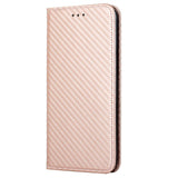 Samsung Galaxy S23 Carbon Flip Cover m. Pung & Kickstand - Rose Gull