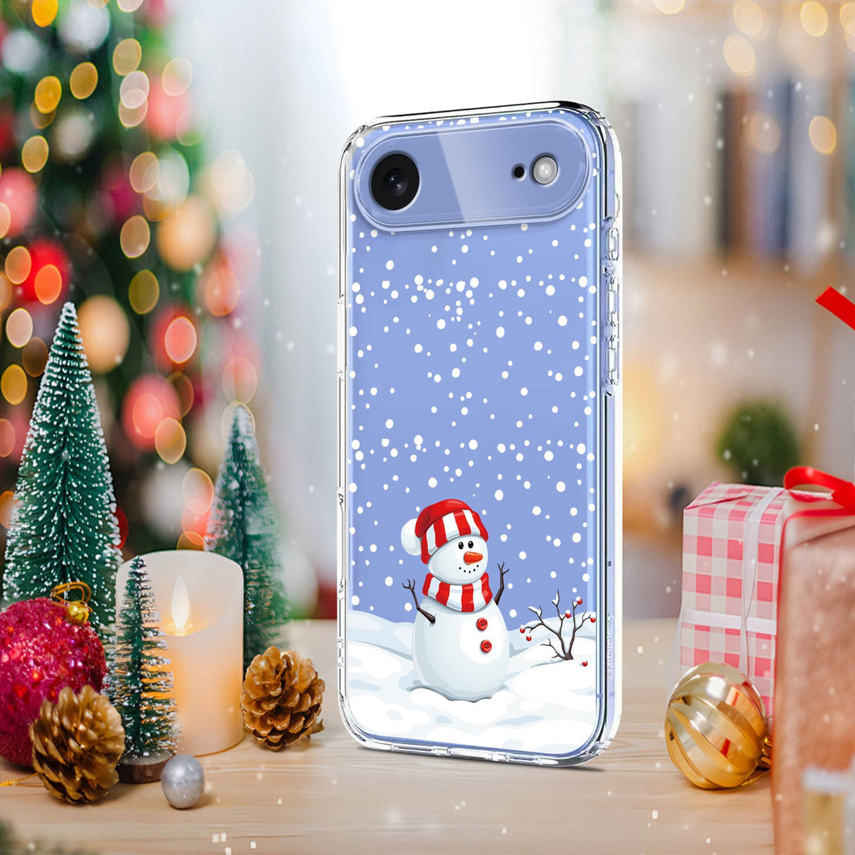EIDERWOOD iPhone Air Fleksibelt Plast Juledeksel med Motiv - Gjennomsiktig / Snømann