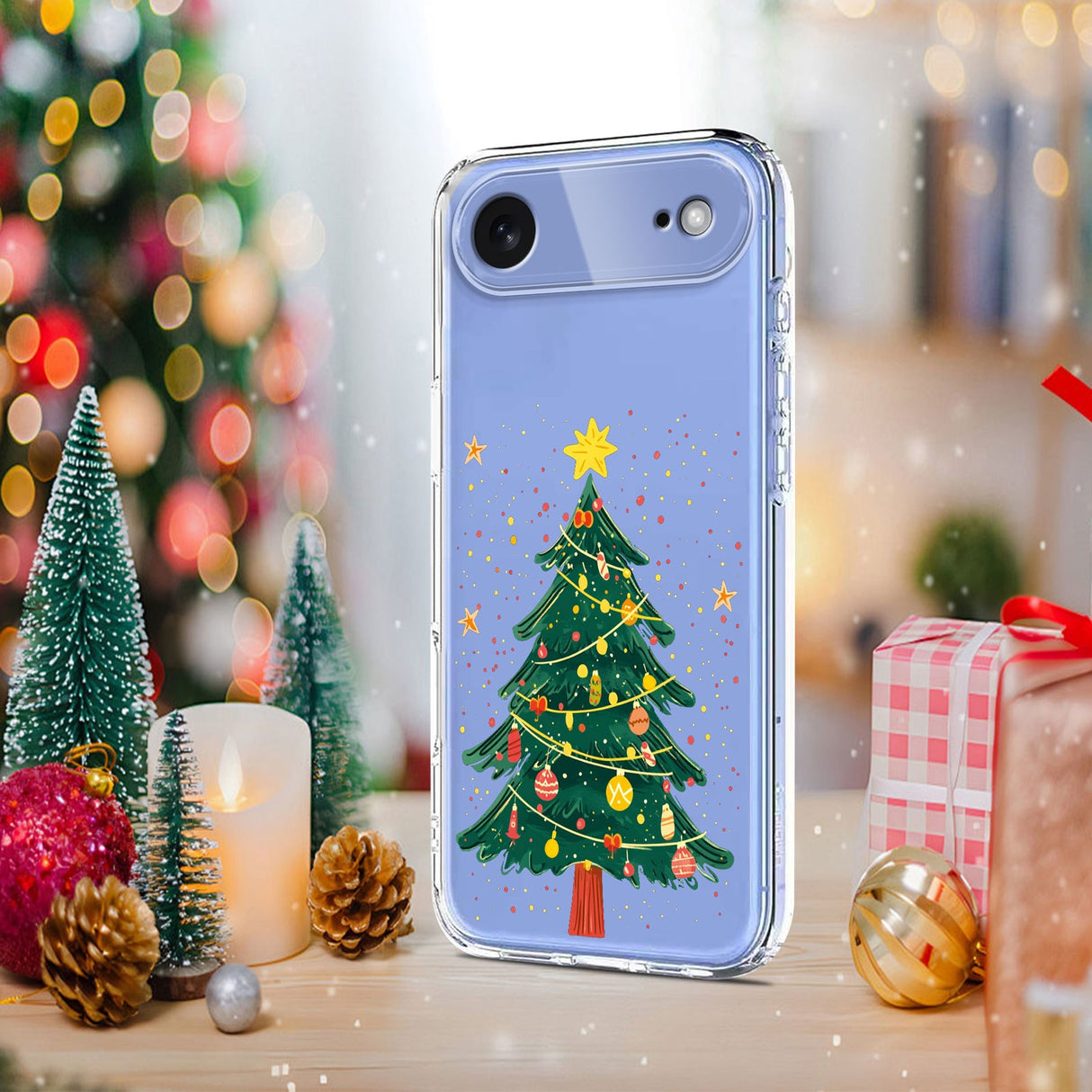 EIDERWOOD iPhone Air Fleksibelt Plast Juledeksel med Motiv - Gjennomsiktig / Juletre