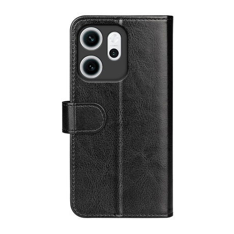 Oppo Reno 14 F (5G) EIDERWOOD Faux Leather Flip Deksel med Kortholder - Svart