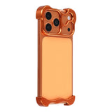 iPhone 17 Pro Max Todelt Metall Bumper Deksel - Oransje