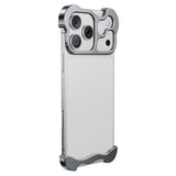 iPhone 17 Pro Todelt Metall Bumper Deksel - Grå