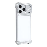 iPhone 17 Pro Todelt Metall Bumper Deksel - Sølv