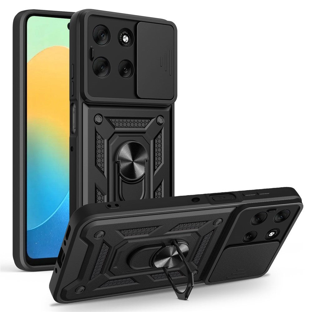 EIDERWOOD Motorola Moto G56 Hybrid Håndverker Deksel m. Kickstand & Cam Slider - Svart