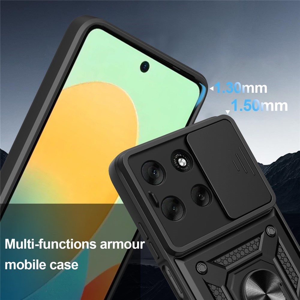 EIDERWOOD Motorola Moto G56 Hybrid Håndverker Deksel m. Kickstand & Cam Slider - Grønn