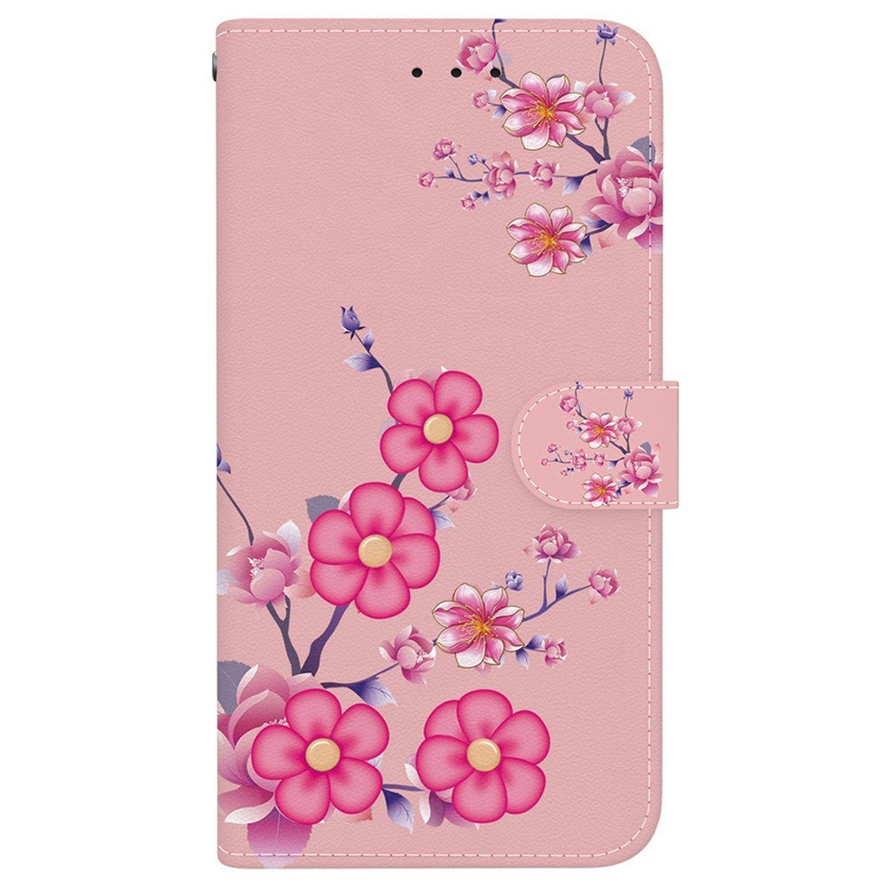 EIDERWOOD OnePlus Nord 5 Kunstskinn Flip Deksel med Kortholder & Stropp – Rosa Blomster