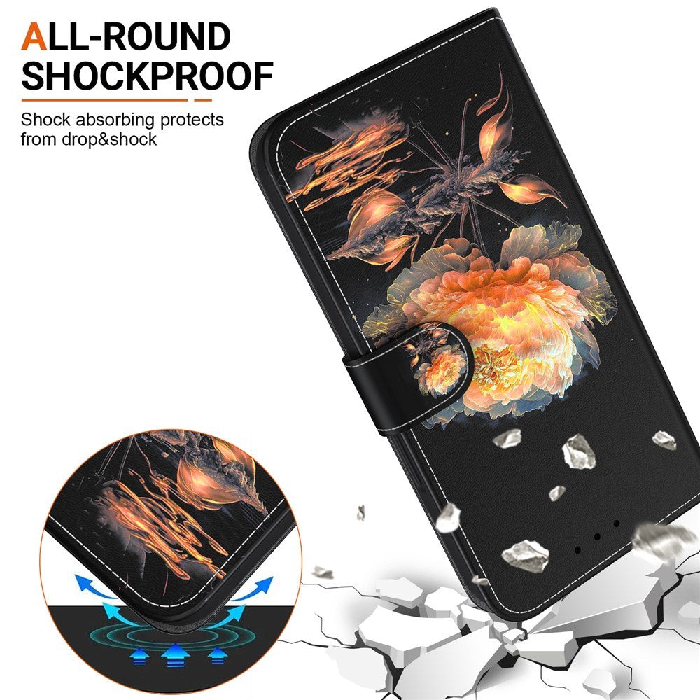 EIDERWOOD OnePlus Nord 5 Kunstskinn Flip Deksel med Kortholder & Stropp – Gullpeon