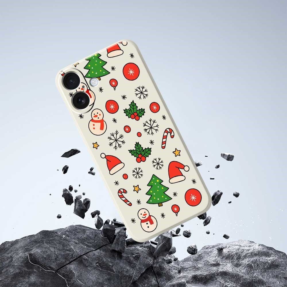 EIDERWOOD iPhone 17 Jule Deksel - Fleksibel Plast - Julemotiver / Beige