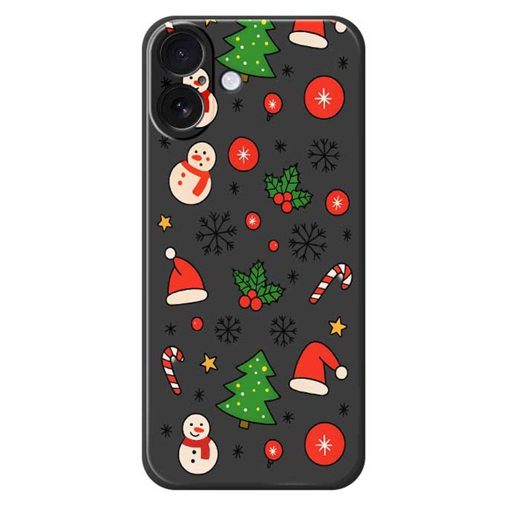 EIDERWOOD iPhone 17 Jule Deksel - Fleksibel Plast - Julemotiver / Svart