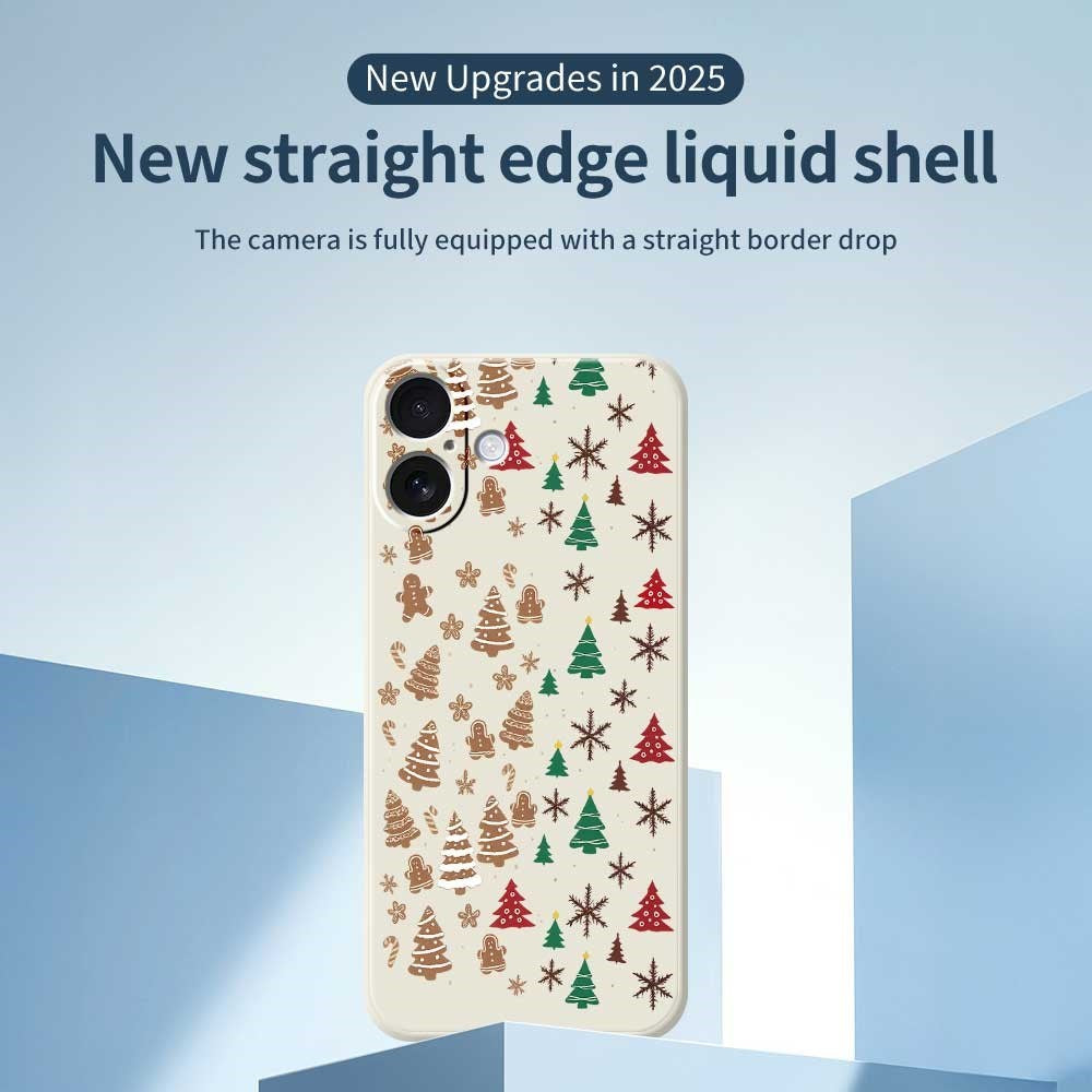 EIDERWOOD iPhone 17 Jule Deksel - Fleksibel Plast - Pepperkakemenn & Juletrær / Svart