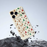 EIDERWOOD iPhone 17 Pro Jule Deksel - Fleksibel Plast - Pepperkakemenn & Juletrær / Grønn