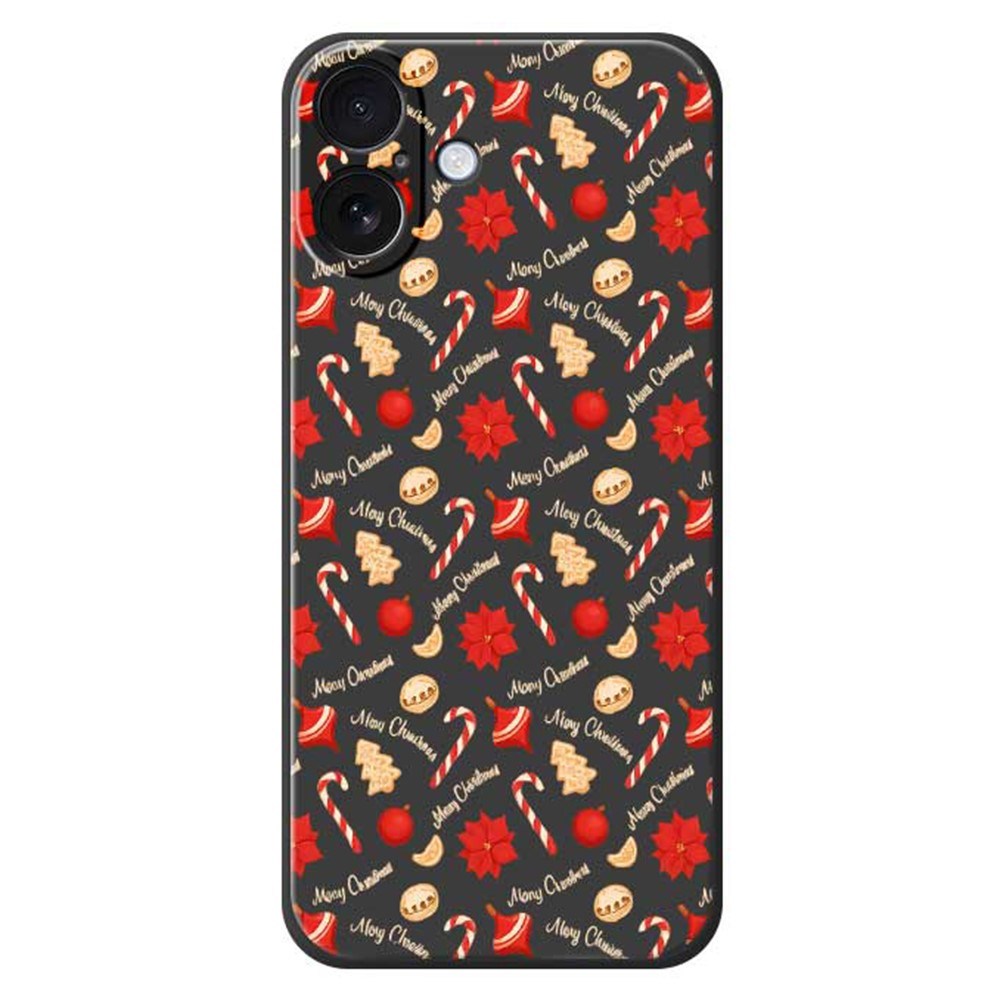 EIDERWOOD iPhone 17 Jule Deksel - Fleksibel Plast - Julegodteri / Svart