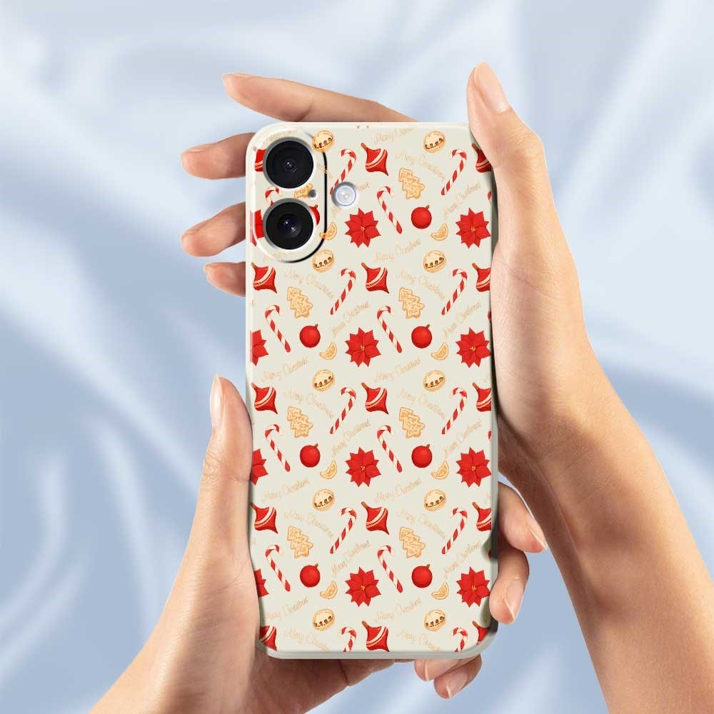 EIDERWOOD iPhone 17 Jule Deksel - Fleksibel Plast - Julegodteri / Svart