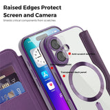 EIDERWOOD iPhone 17 Flipp Deksel med Gjennomsiktig Bakside – MagSafe Kompatibel – Lilla